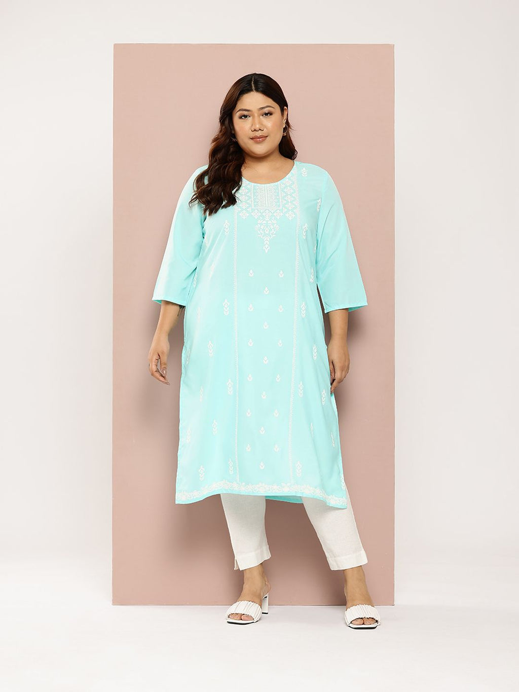 Sztori Plus Size Ethnic Motifs Printed Kurta | Grocsy