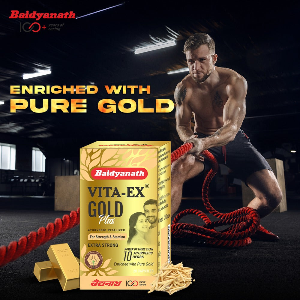 Baidyanath Vita Ex Gold Plus Capsules | Grocsy