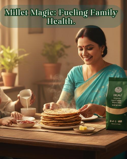 IKAI Organic Pearl Millet/Bajra Atta | Grocsy