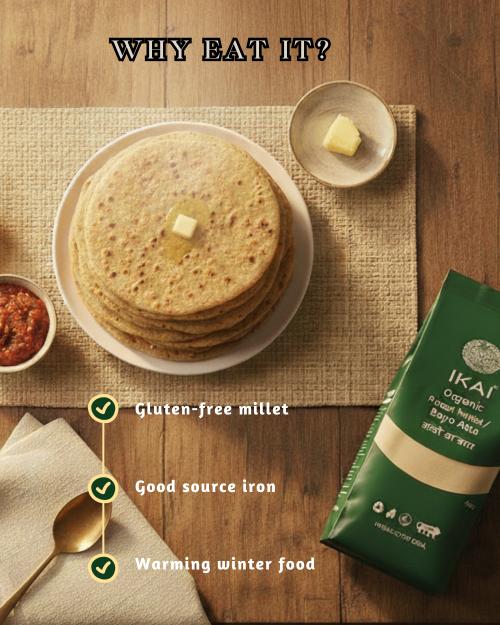 IKAI Organic Pearl Millet/Bajra Atta | Grocsy