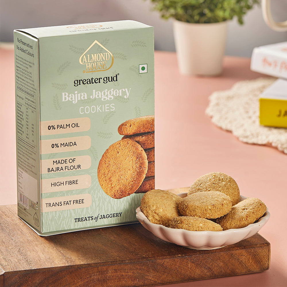 Almond House Bajra Jaggery Cookies | Grocsy