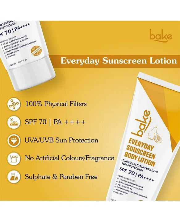 Bake Everyday Sunscreen Body Lotion SPF 50 PA+++ | Grocsy