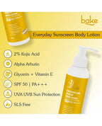 Bake Everyday Sunscreen Body Lotion SPF 50 PA+++ | Grocsy