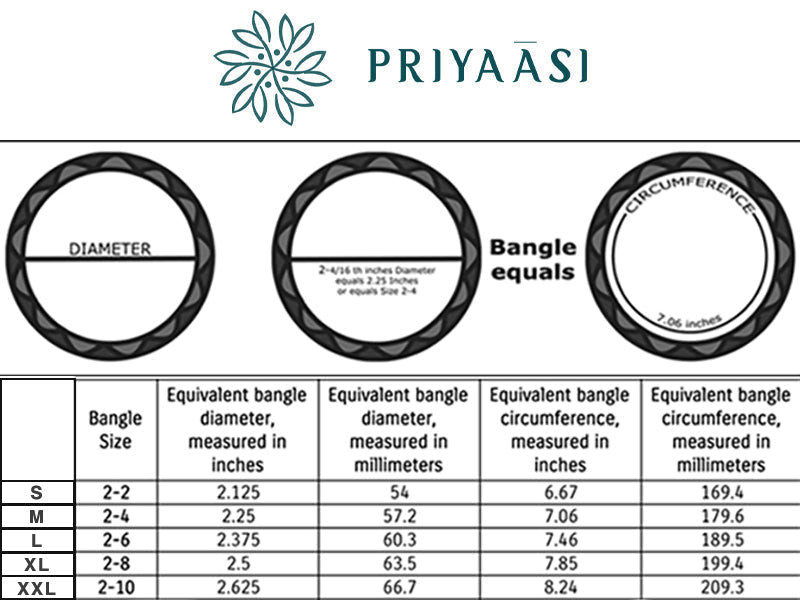 Priyaasi Women Set of 2 AD Studded Bangles - Swadesiicart
