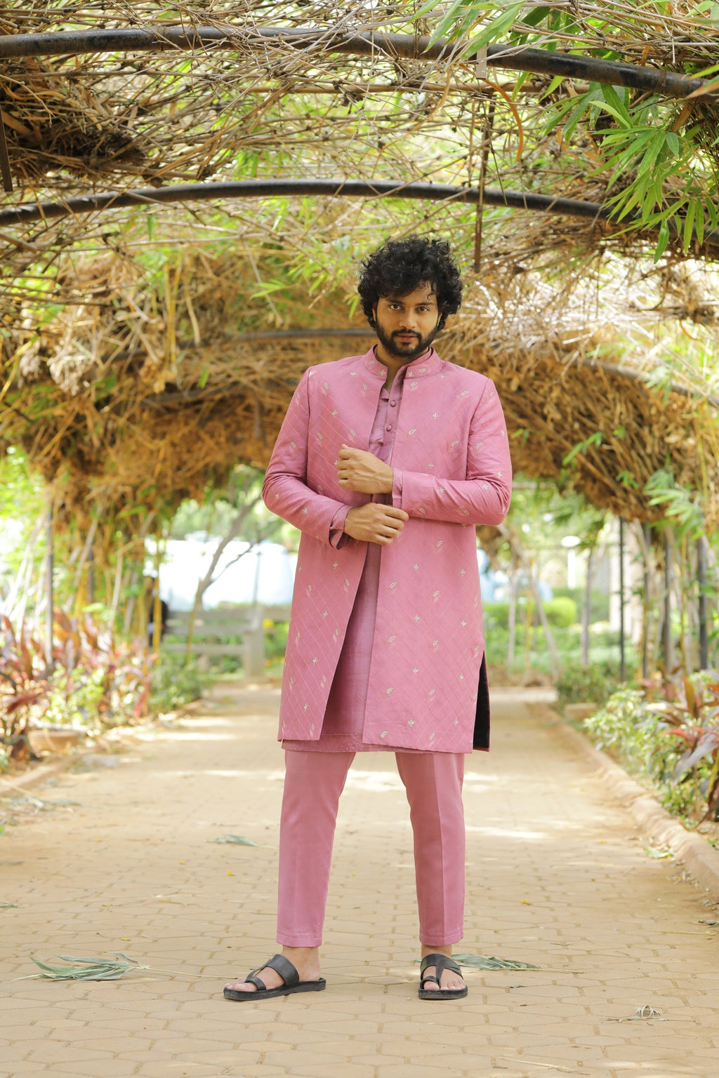 Frein Designer Kurta Jacket Set by Hilo Design | Grocsy