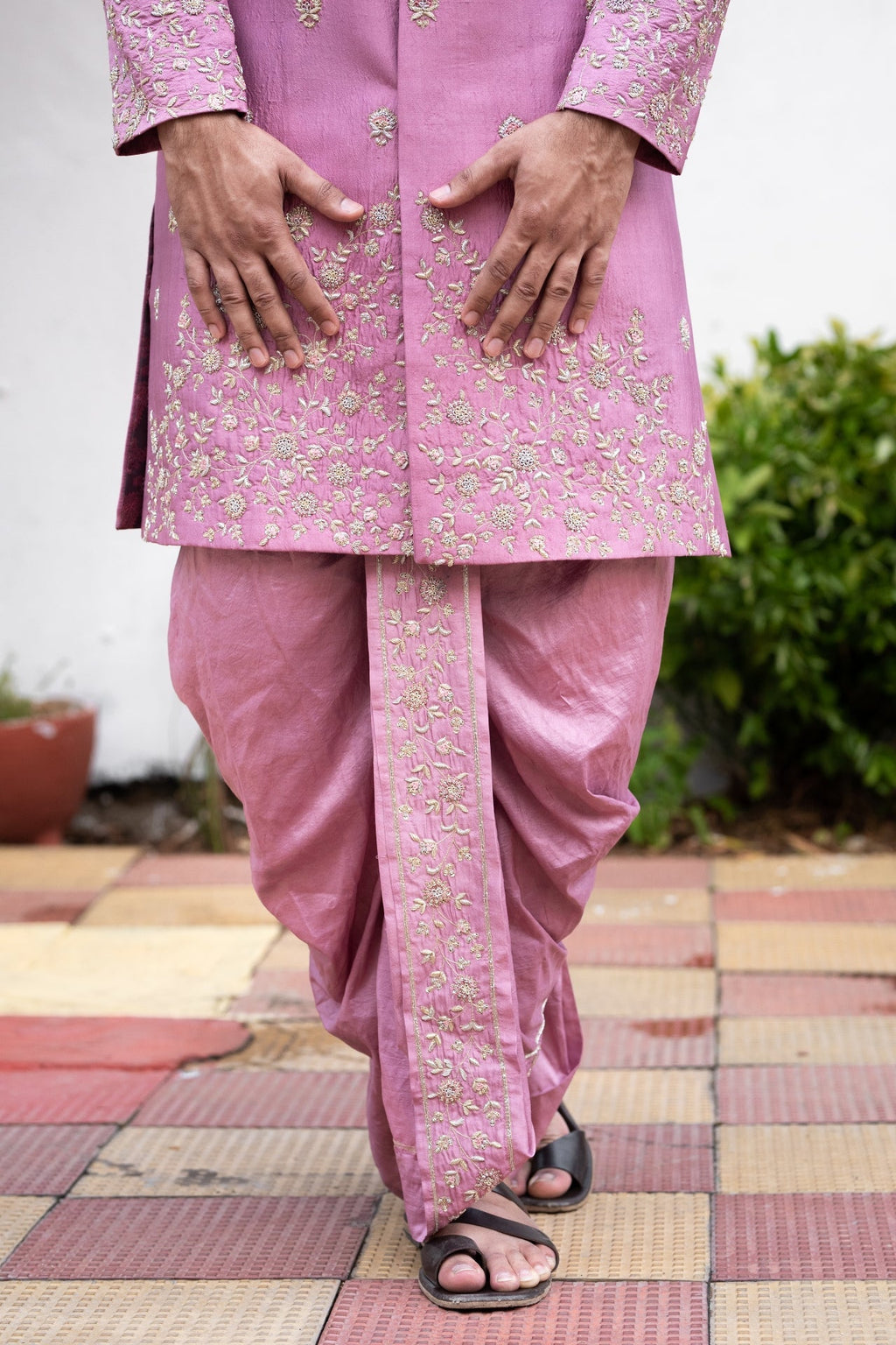 Purple Designer Sherwani by Hilo Design | Grocsy