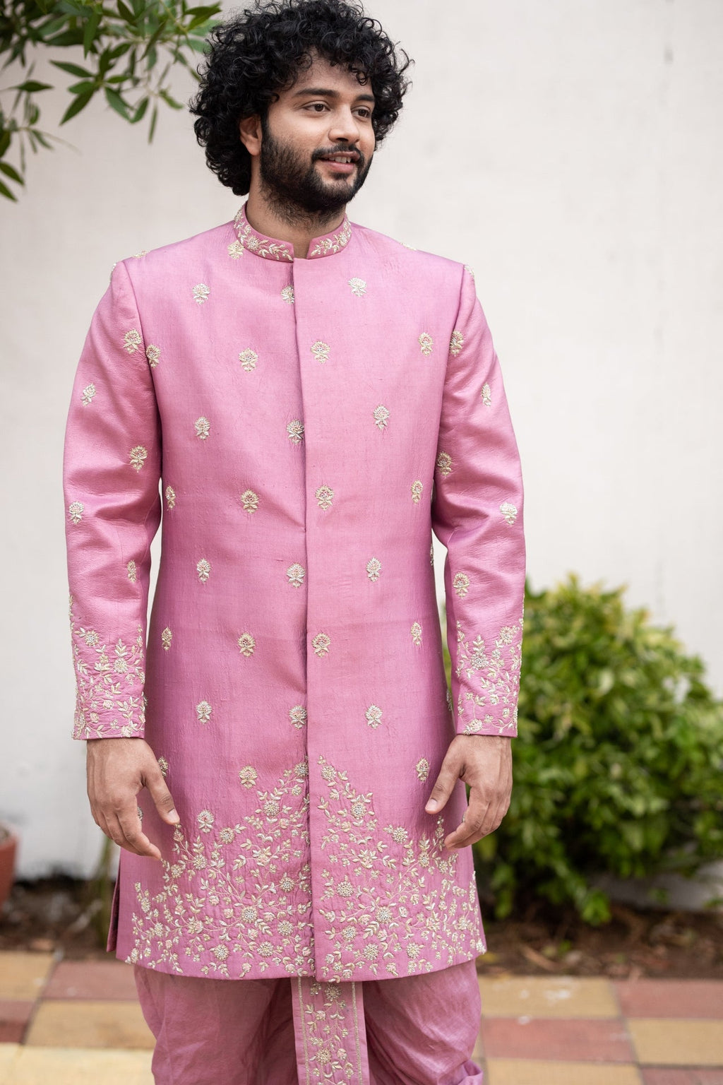 Purple Designer Sherwani by Hilo Design | Grocsy