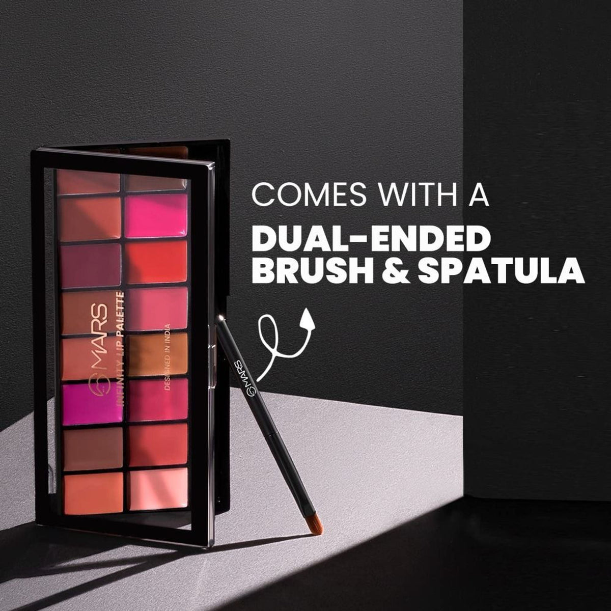 MARS Cosmetics Infinity Lip Palette with Spatula cum Applicator - 01 Multicolor | Grocsy