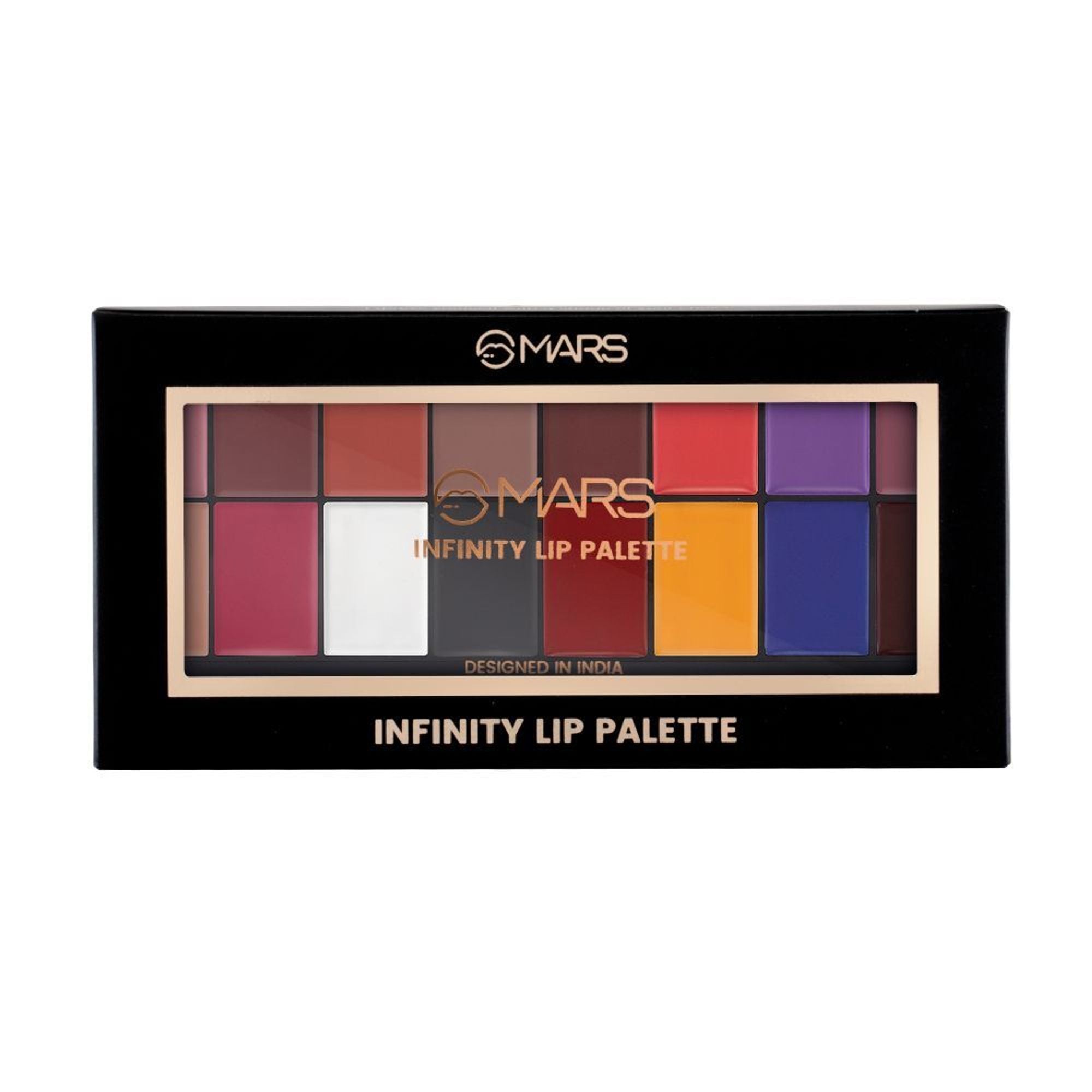 MARS Cosmetics Infinity Lip Palette with Spatula cum Applicator - 01 Multicolor | Grocsy