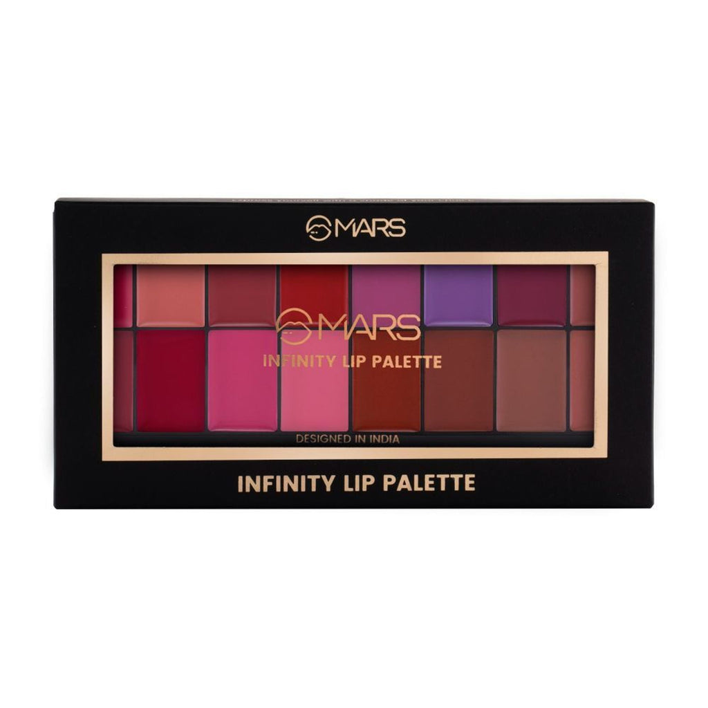 MARS Cosmetics Infinity Lip Palette with Spatula cum Applicator - 02 Multicolor | Grocsy