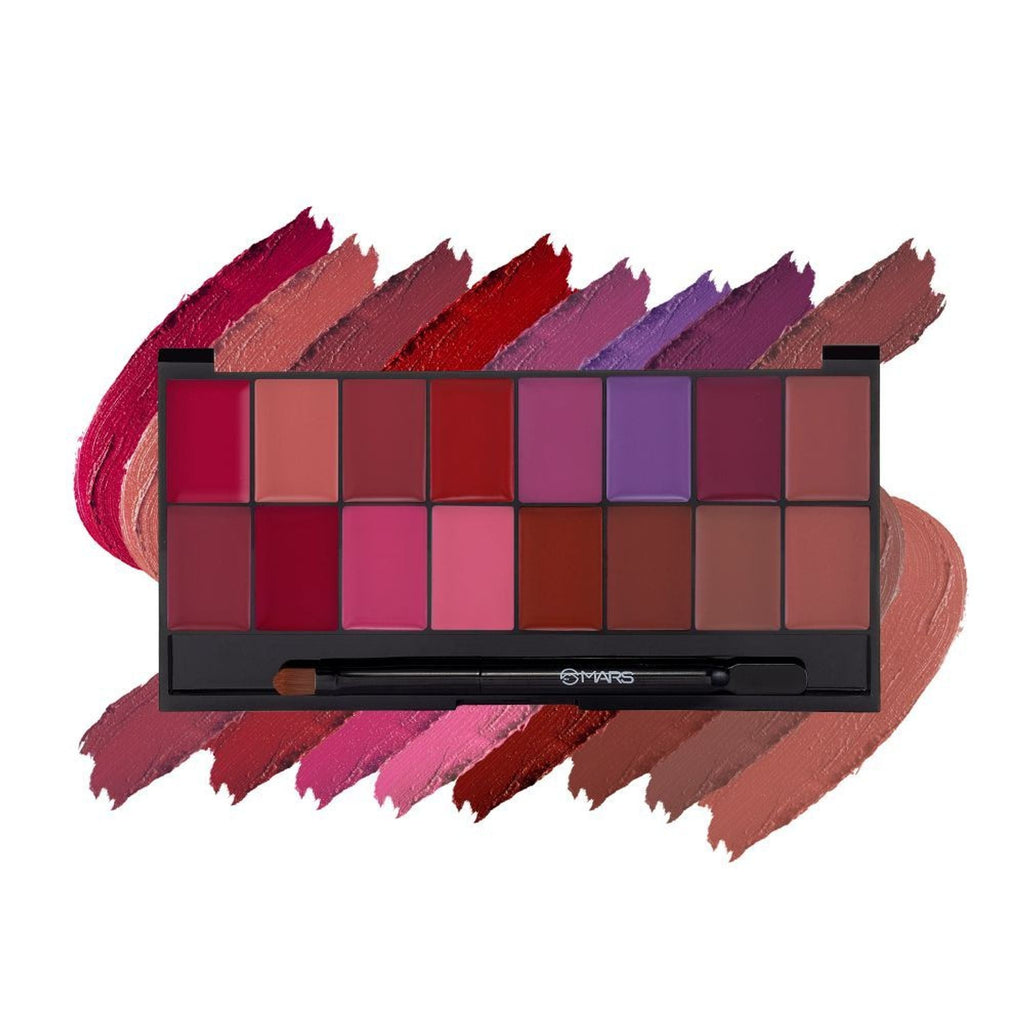 MARS Cosmetics Infinity Lip Palette with Spatula cum Applicator - 02 Multicolor | Grocsy