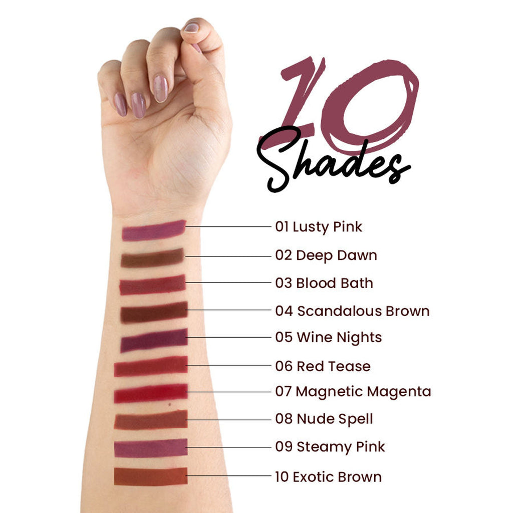 MARS Cosmetics Matte Lip Liner Pack of 10 - Set A | Grocsy