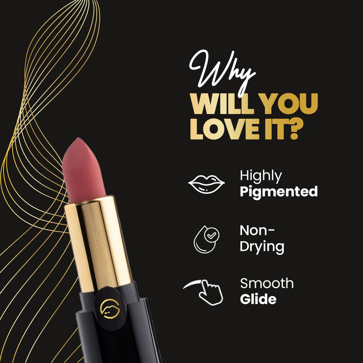 MARS Cosmetics Plush Velvet Lipstick - Choco Brew | Grocsy