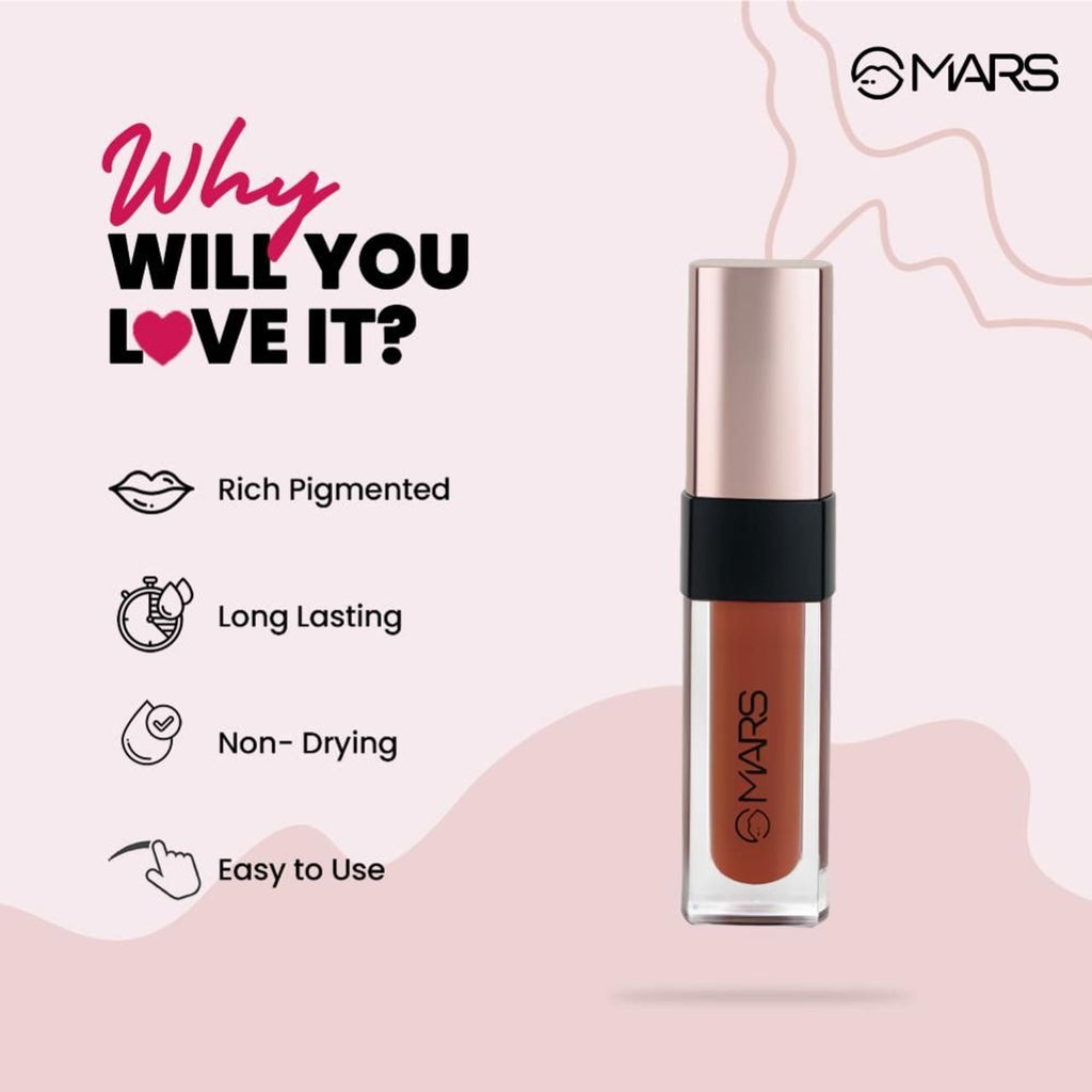 MARS Cosmetics Popstar Non Drying Liquid Mousse Lipstick - 07 Dancing Diva | Grocsy