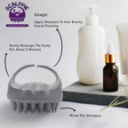 Scalppie Silicon Hair Scalp Massager & Shampoo Brush Scrub For Hair Growth & Anti Dandruff - Grey | Grocsy