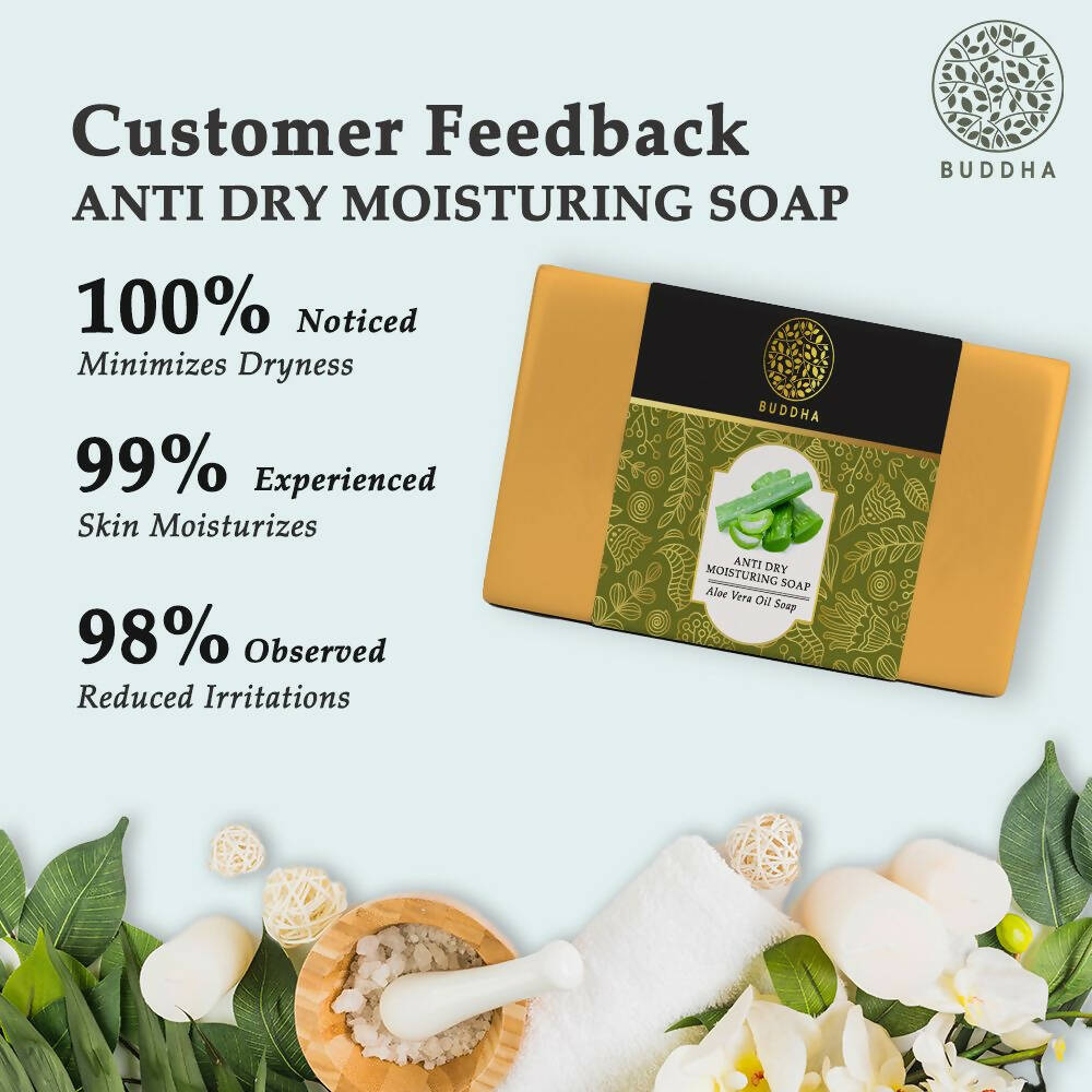 Buddha Natural Anti Dry moisturizing Soap - Skin Glow, Dry and Rough Skin | Grocsy