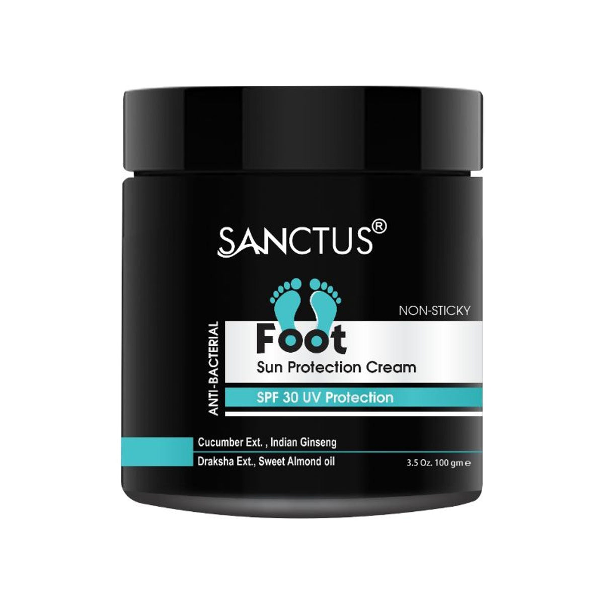SANCTUS Foot Cream For Sun Protection With Spf 30 - For Skin Tan Control & Odor Control | Grocsy