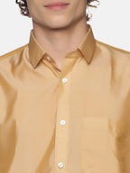 Sethukrishna Men Off White Solid Art Silk Dhotis | Grocsy