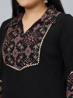 Sztori Plus Size Ethnic Motifs Printed Regular Kurta with Trousers | Grocsy