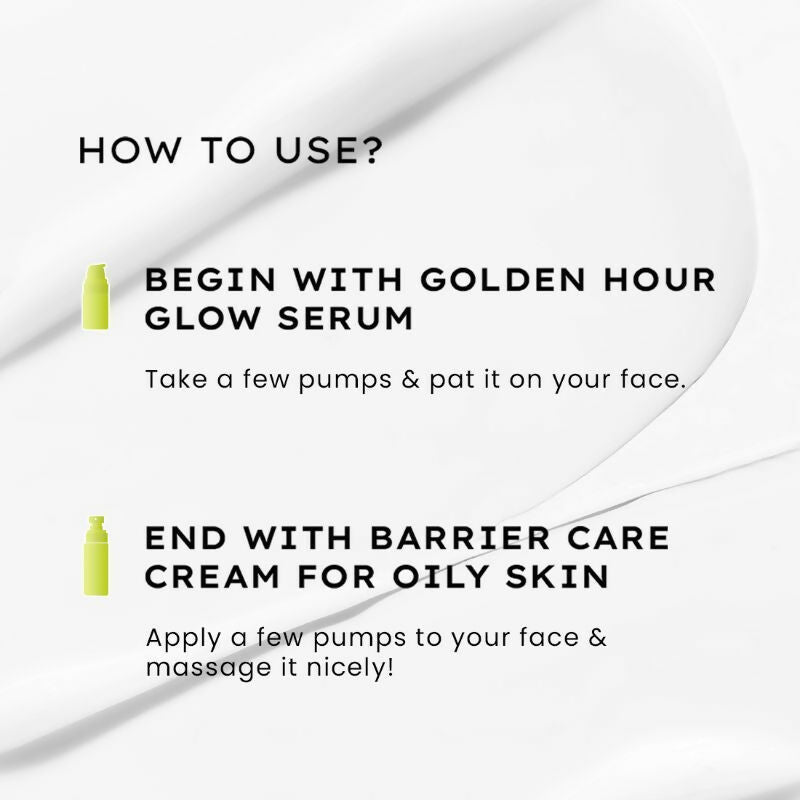 Hyphen By Kriti Sanon Daily Night Care Routine with Glow Serum & Barrier Care Cream For Oily & Combination Skin | Grocsy