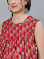 Aks Checked Maternity Kurta | Grocsy