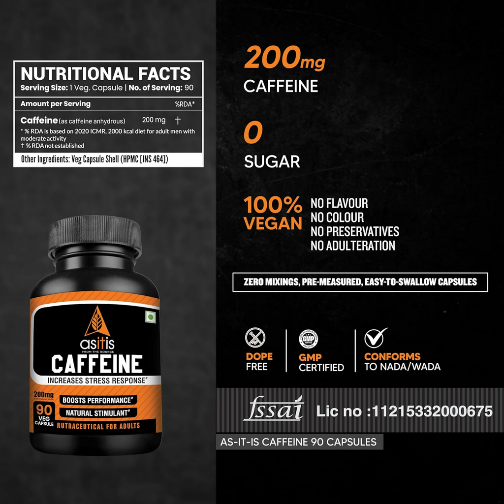 As-It-Is Nutrition Caffeine Per Serving Capsules | Grocsy