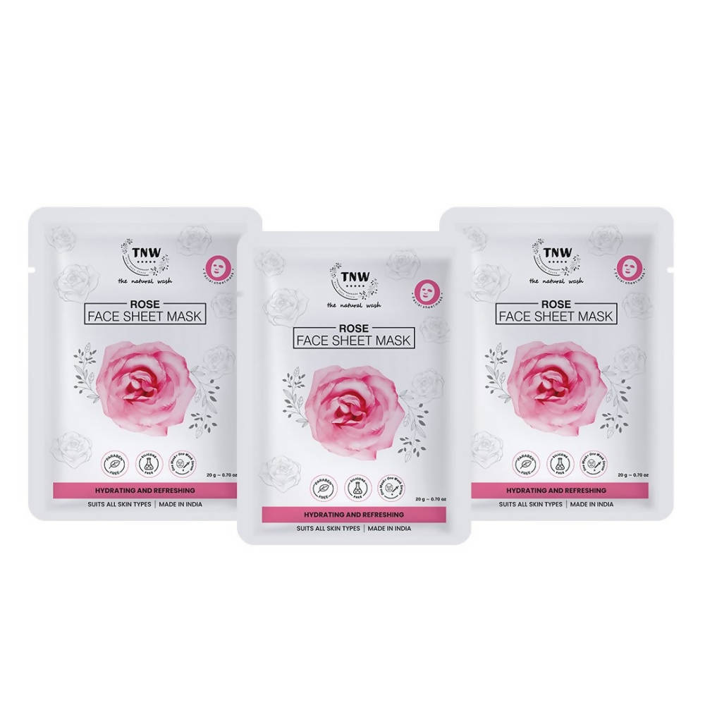 The Natural Wash Rose Face Sheet Mask | Grocsy