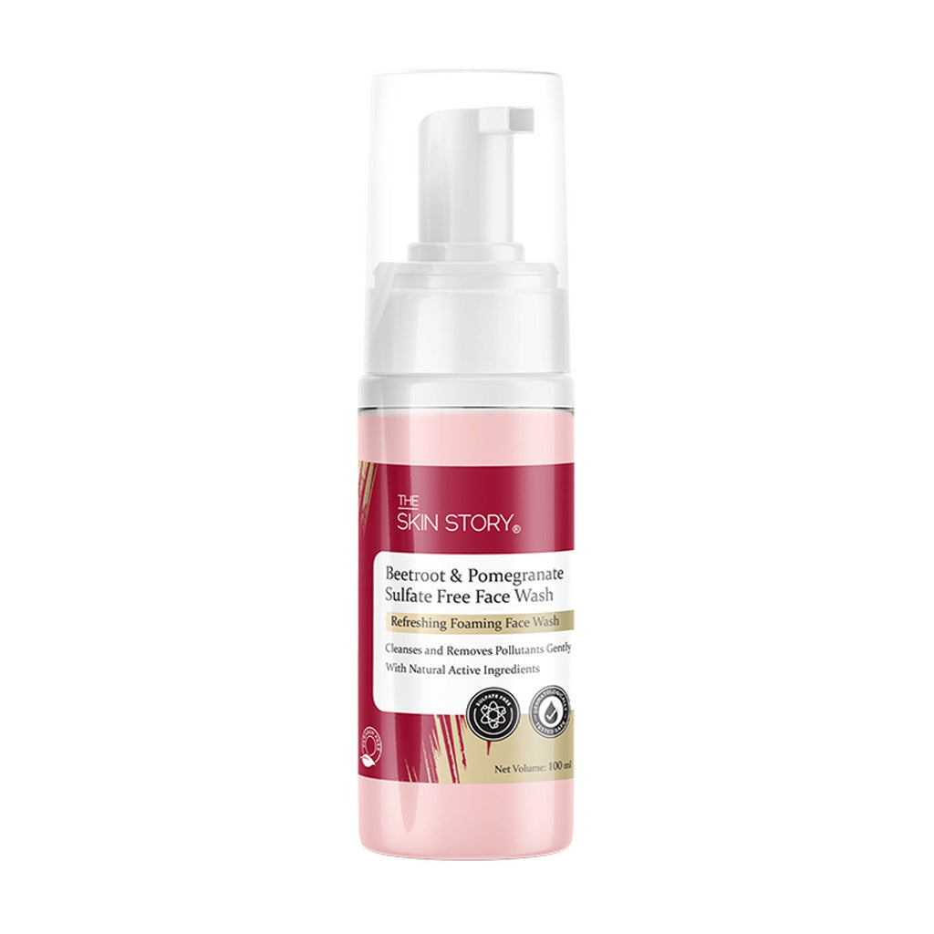 The Skin Story Beetroot Glow Foaming Face Wash For Dark Spots Anti-Aging Cleanses | Grocsy