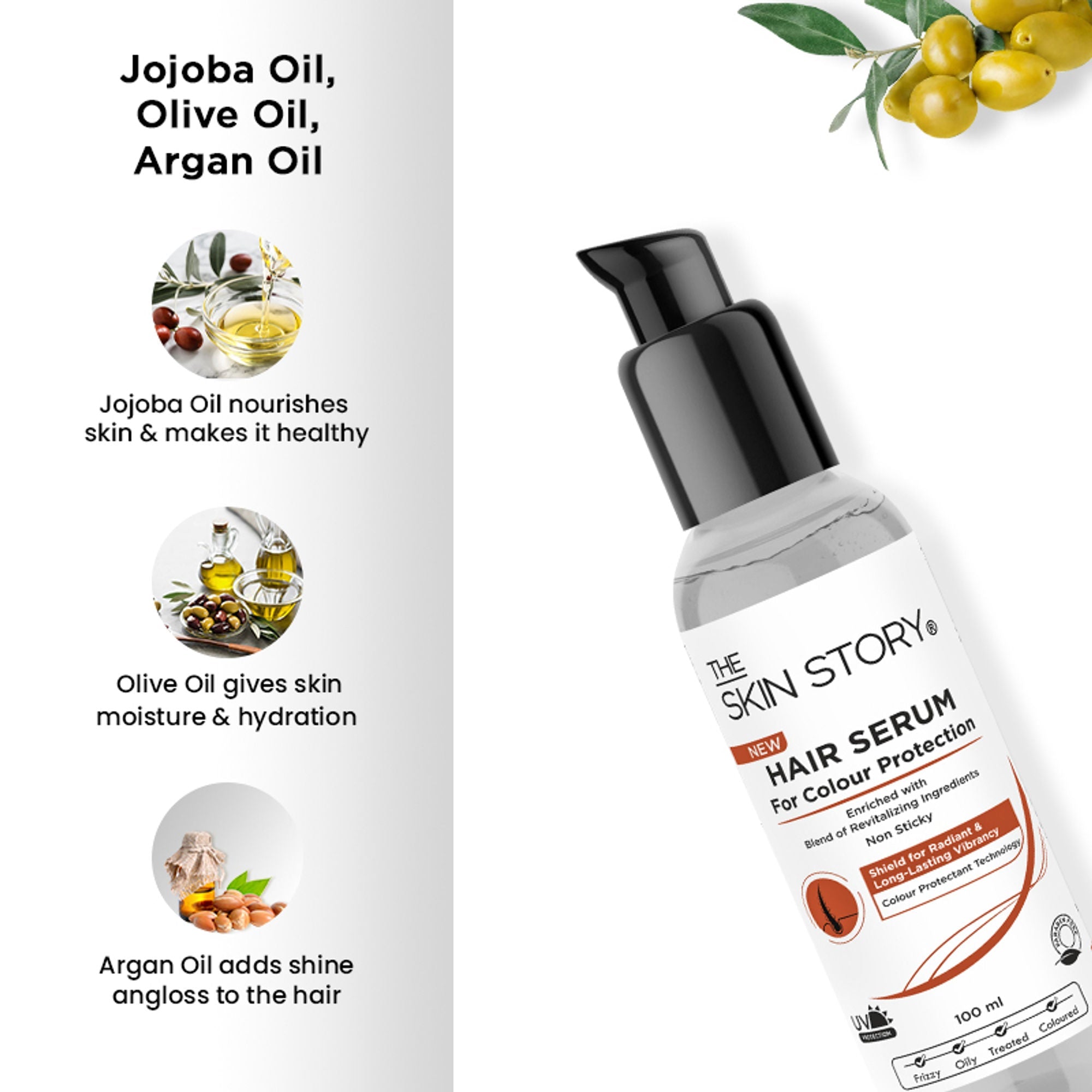 The Skin Story Colour Protection Anti Frizz Hair Serum | Grocsy