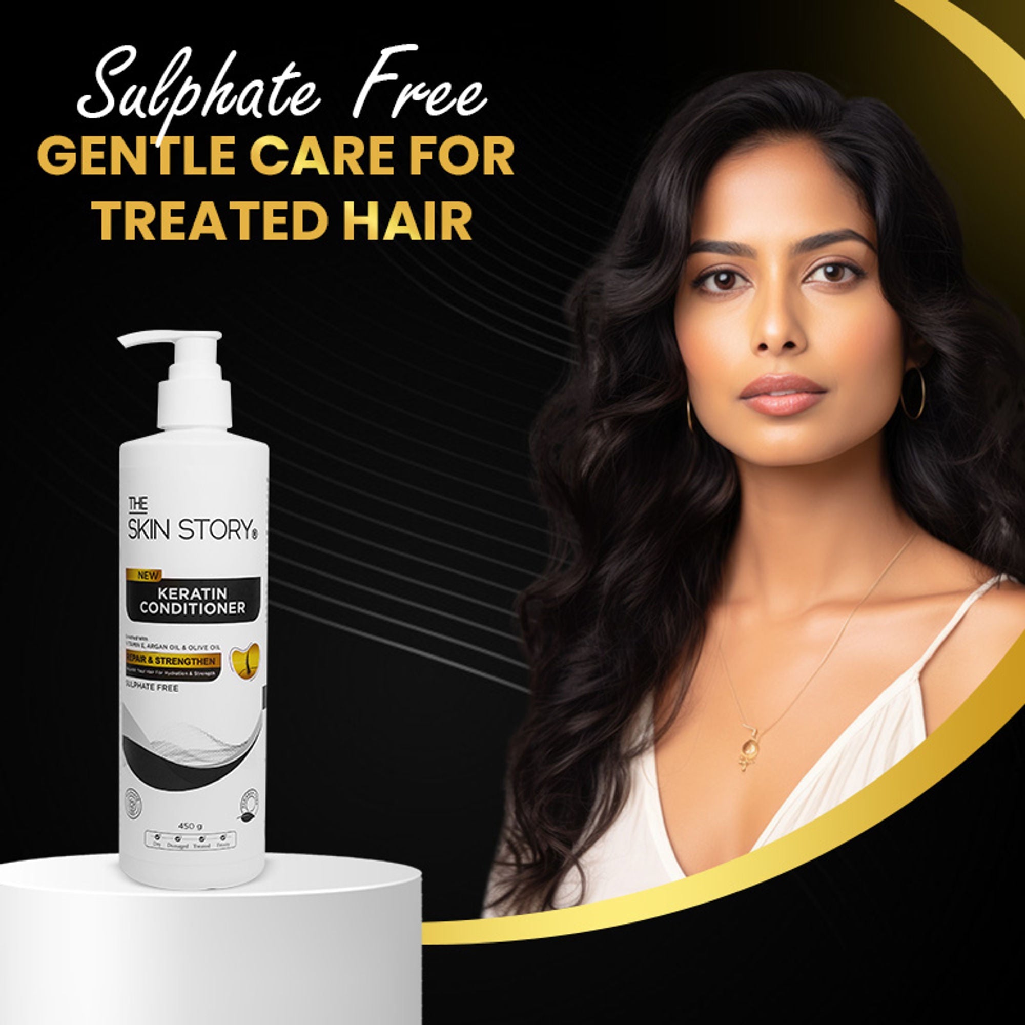 The Skin Story Sulphate Free Keratin Conditioner For Coloured Dry Frizzy Damaged Hair With Vitamin E | Grocsy