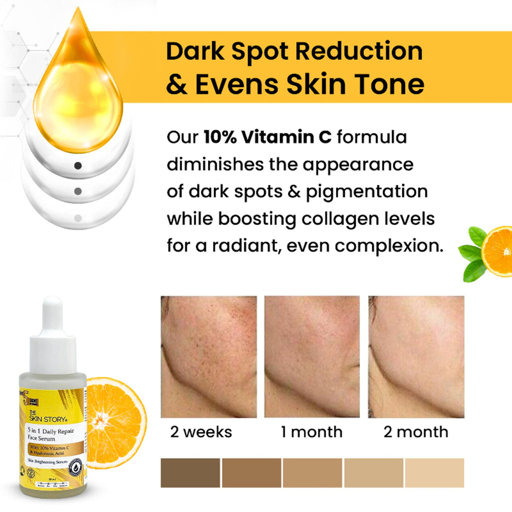 The Skin Story 10% Vitamin C Skin Brightening Face Serum With Hyaluronic Acid | Grocsy