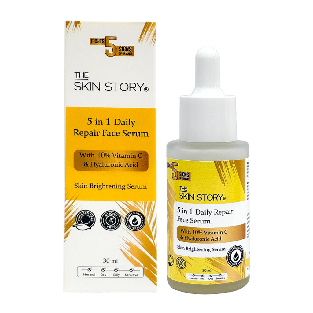 The Skin Story 10% Vitamin C Skin Brightening Face Serum With Hyaluronic Acid | Grocsy