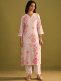 Indo Era Women Floral Printed Regular Kurta with Trousers | Grocsy
