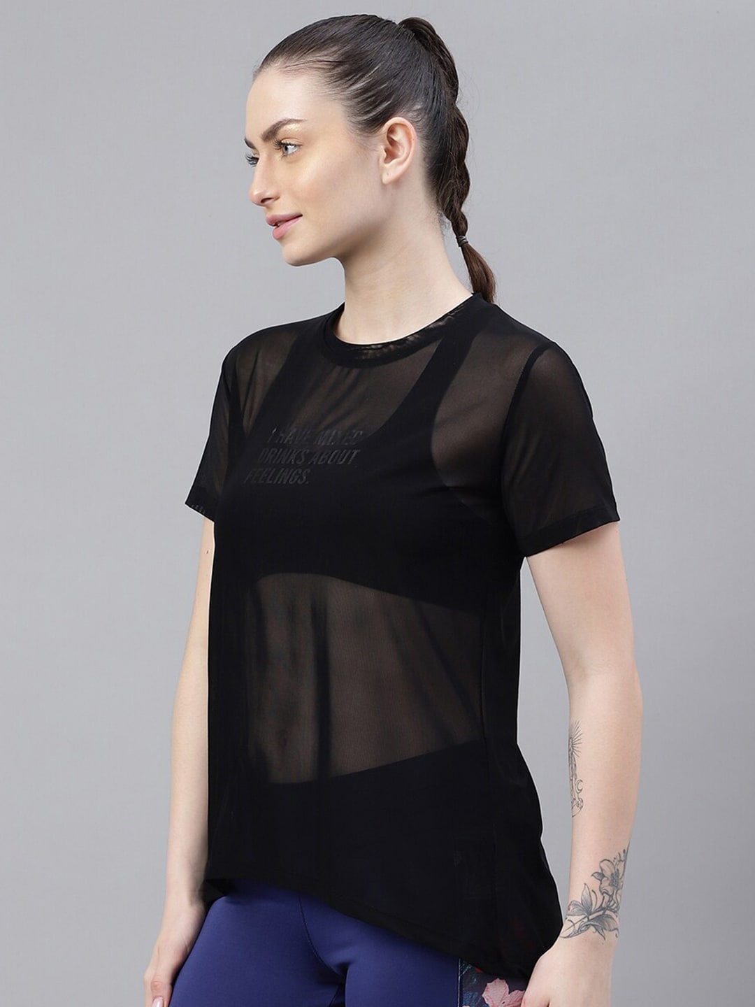 MKH Typography Printed Dri-FIT Relaxed Fit Gym T-shirt | Grocsy