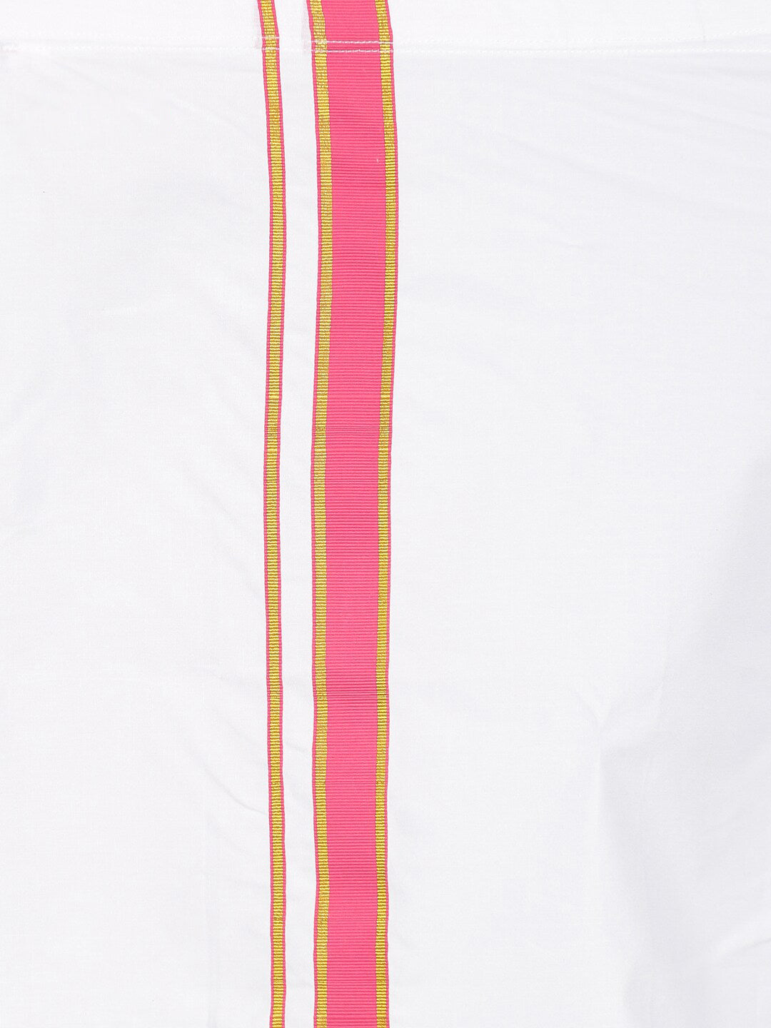 Sethukrishna Boys Pink & White Shirt with Veshti Set | Grocsy