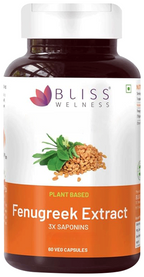 Bliss Welness Sugar Management Fenugreek Extract 3X Saponins Veg Capsule | Grocsy