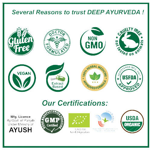 Deep Ayurveda Arjun 500mg Veg Capsules | Grocsy