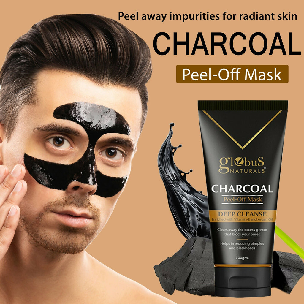 Globus Naturals Charcoal Peel Off Mask | Grocsy