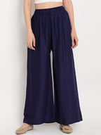 TAG 7 Women Pack of 2 Solid Flared Palazzos | Grocsy