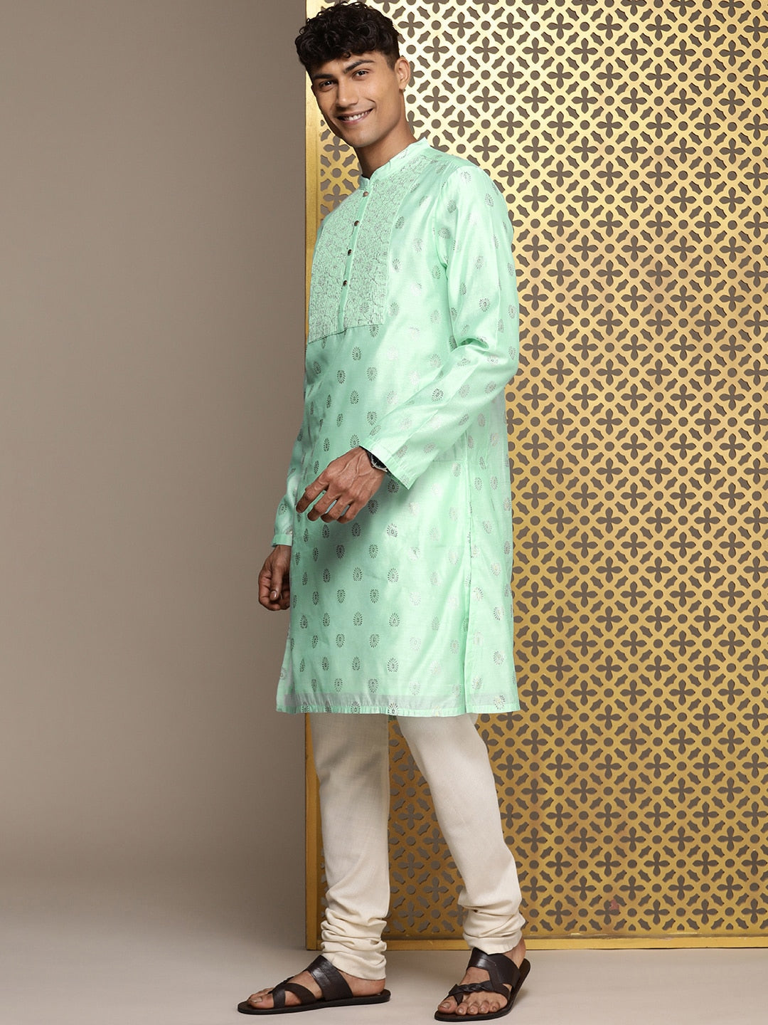House of Pataudi Ethnic Motifs Printed Jashn Kurta | Grocsy