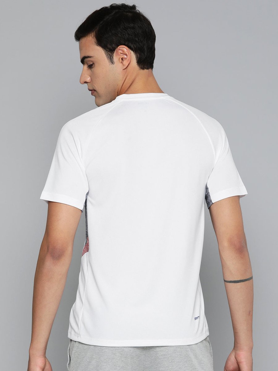 Alcis Men Colourblocked Dry Tech Slim Fit Sports T-shirt | Grocsy