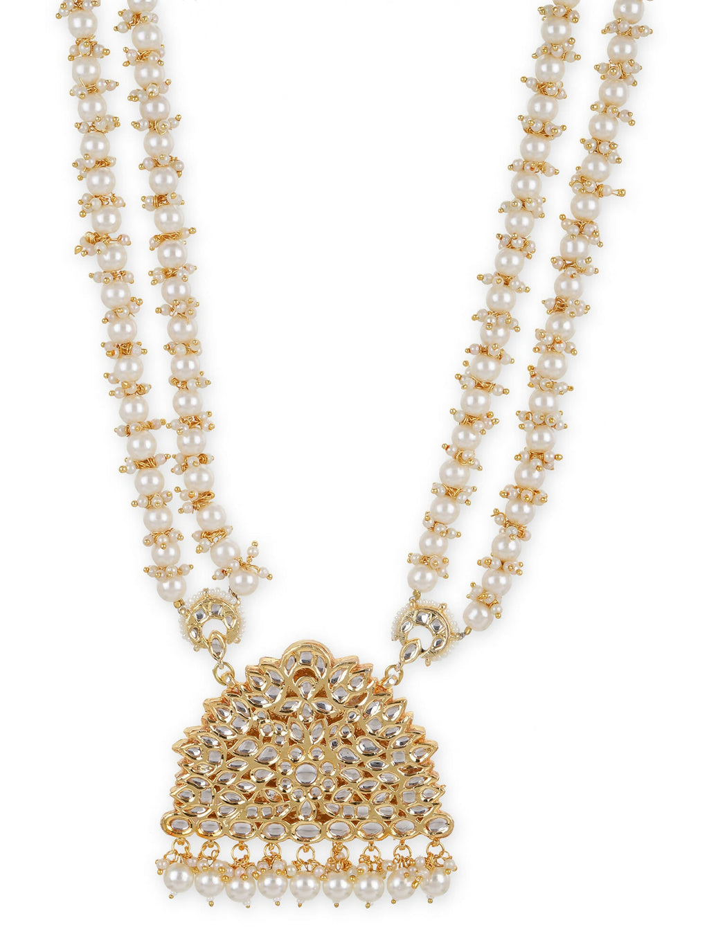 White Brass Gold-Polished Necklace - Ruby Raang | Grocsy