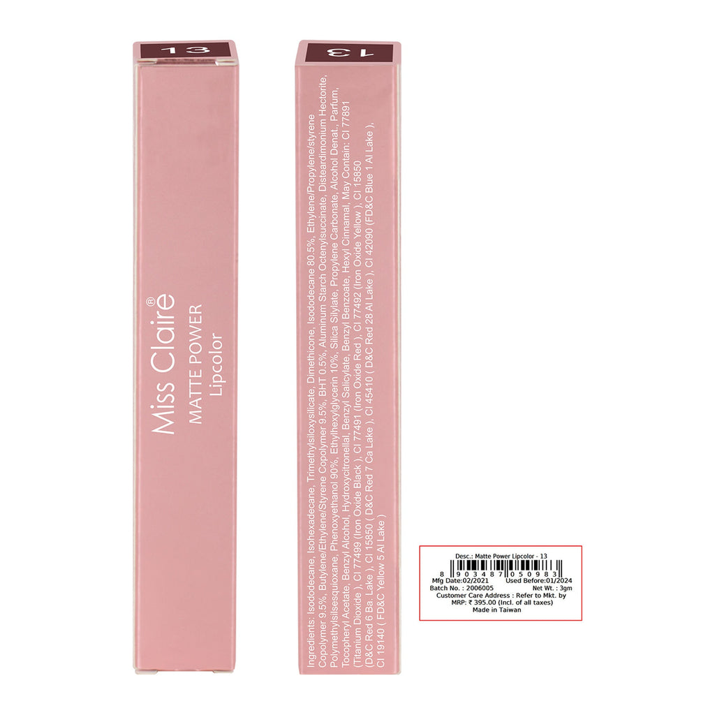 Miss Claire Matte Power Lipcolor - 13 | Grocsy