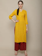Sangria Women Solid Straight Kurta | Grocsy