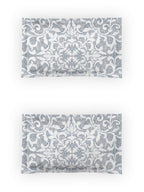 DDecor Blue & White Ethnic Motifs Cotton 140 TC King Bedsheet With 2 Pillow Covers | Grocsy