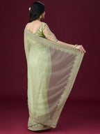 kasee Ethnic Motifs Embellished Net Sarees | Grocsy