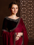 Saree Mall Embellished Border Pure Chiffon Sarees | Grocsy