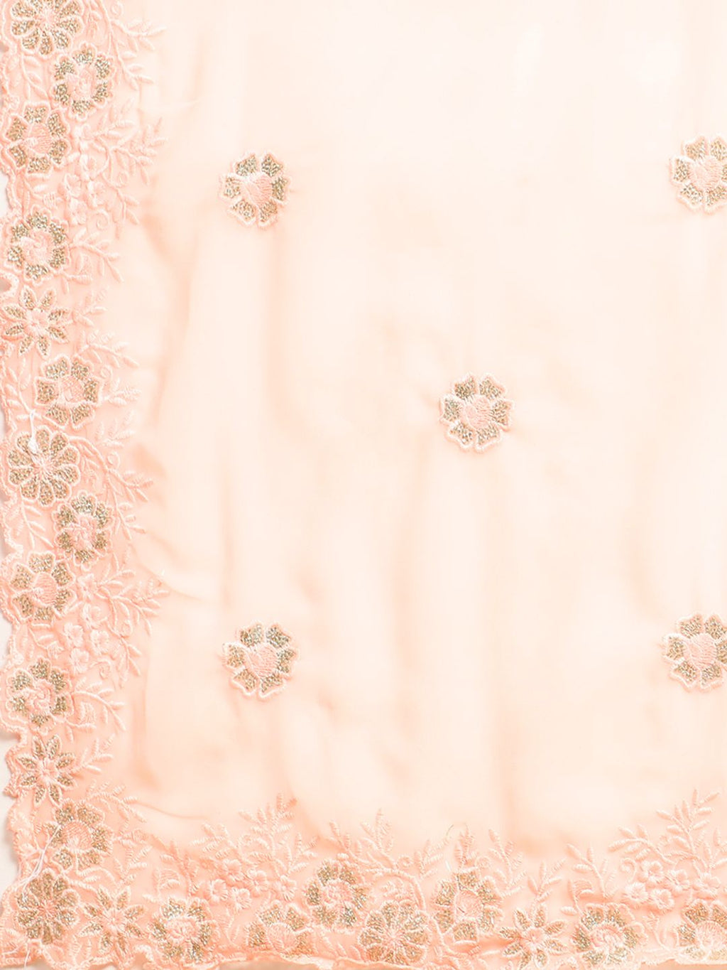 kasee Floral Zari Pure Georgette Saree | Grocsy