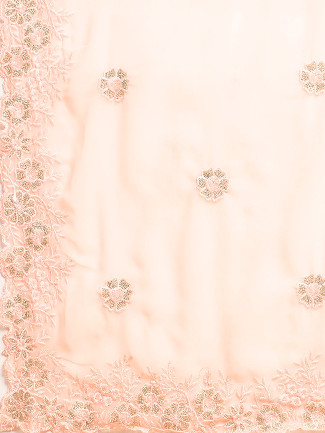 kasee Floral Zari Pure Georgette Saree | Grocsy