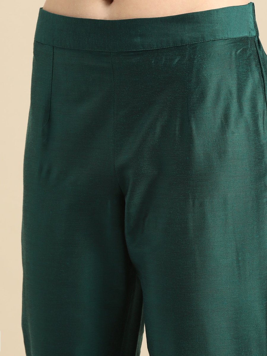 All About You Women Green Kurta with Trousers | Grocsy